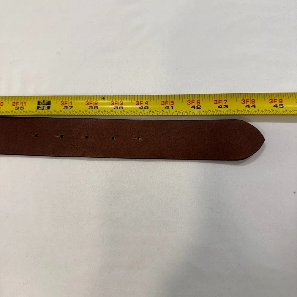 Browning Buckmark Leather Belt Mens 40 Brown‎ Brass Logo Buckle | Rugged Western